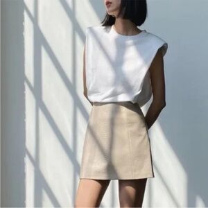 Babaton Croc Faux Leather Mini skirt